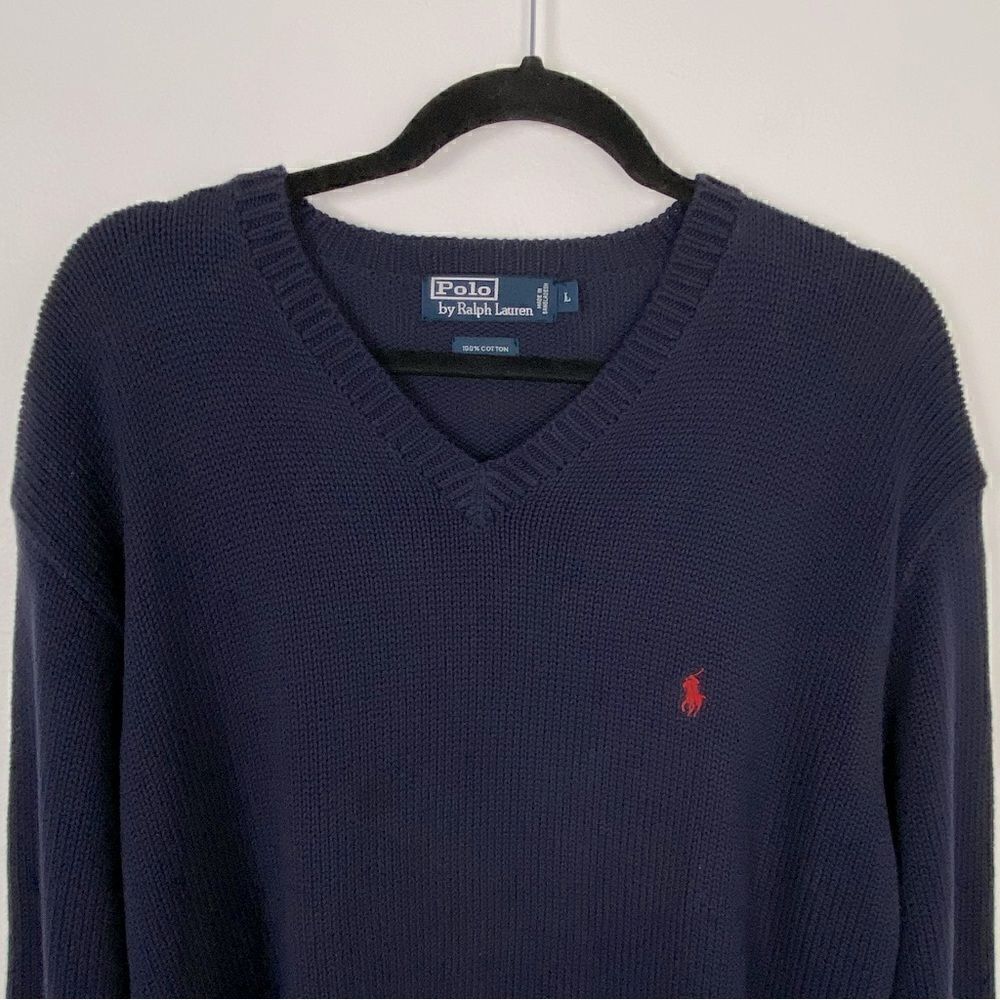 Polo Ralph Lauren Men L Long Sleeve Waffle Knit Thermal Shirt Pullover Sweater - Picture 11 of 12